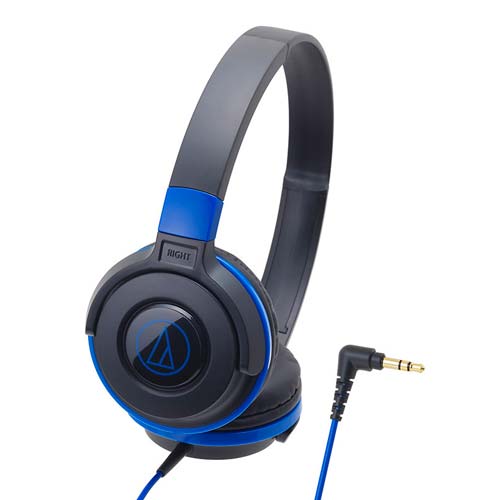【audio-technica】 ヘッドホンイヤフォン ブラックブルー ATH-S100-BBL JAN:4961310123925