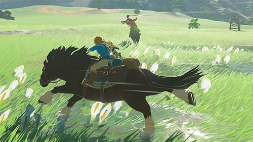 ゼルダの伝説 ブレスオブザワイルド プレイ画面