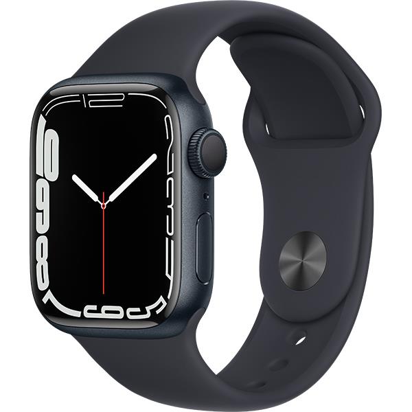 Apple アップル Apple Watch Series 7(GPSモデル)- 41mmミッドナイトアルミニウムケースとミッドナイトスポーツバンド - レギュラー MKMX3J-A 商品コード:4549995257847