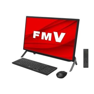 【FUJITSU（富士通）】デスクトップPC　ESPRIMO FH77/G3 【23.8インチ/Windows 11/Core i7-1165G7/メモリ16GB/SSD256GB+HDD1TB/Microsoft Office搭載/ブラック/2022年11月モデル】FMVF77G3B
