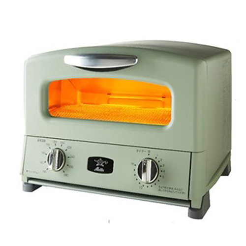 オーブントースター【グラファイトグリル&トースター/4枚焼き/グリーン】 AGT-G13A-G