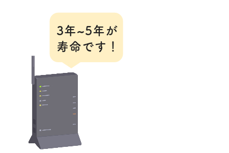 Wi-Fiルーターの寿命はどれくらい?