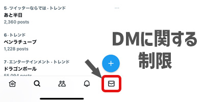 X(Twitter)のDMに関する制限