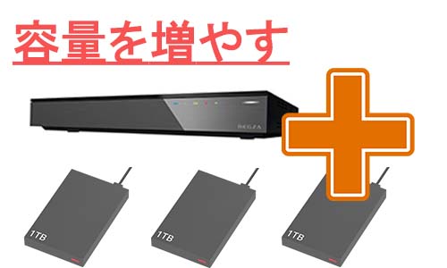 ブルーレイレコーダーのHDD容量が足りないときに増やす方法は?