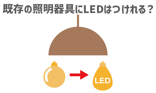 既存の照明器具にLEDは付けられる?