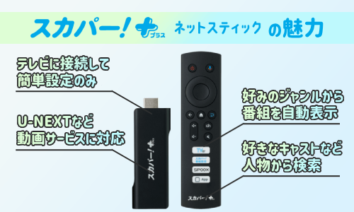 スカパー!+ネットスティックの魅力!