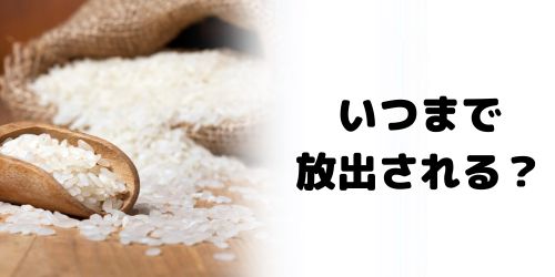備蓄米はいつまで放出される?