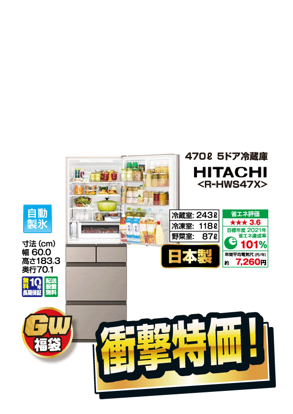 ストック重視型冷蔵庫福袋2つ目